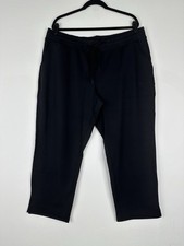 Susan Graver SG Sport Knit Ankle Pants Size XL Black A463150 NEW
