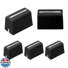 MECCANIXITY Universal Fader Knobs, Black Mixer Fader Caps Slider 