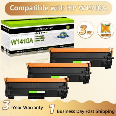 3PK Greencycle Compatible HP 141A No Chip Toner Cartridge to LaserJet MFP M140w