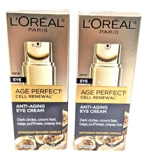 L OREAL PARIS Age Perfect Cell Renewal Anti Aging Eye Cream Duo 0.5 fl oz NEW