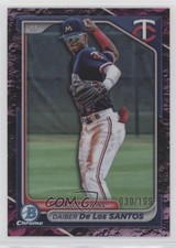 2024 Bowman Draft Chrome Fuchsia Lunar Refractor /199 Daiber De Los Santos 06ec