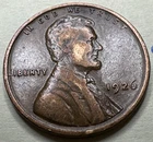 1926 1C BN Lincoln Cent WHEAT PENNY 2710X