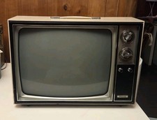 TV Philco 1976 vintage estado sólido blanco y negro Probado, funcionando