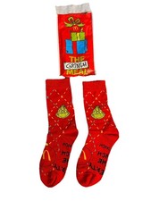 2025 McDONALD'S Grinch Socks Christmas Adult Happy Meal Red Socks