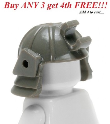  NEW LEGO Minifigure Minifig Headgear Ninja Samurai Classic Dark Gray