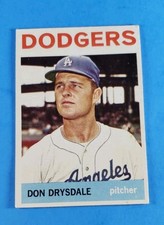 Don Drysdale 1964 Topps Card #120! Dodgers Pitcher! Coin Scratch Answer Ty Cobb!