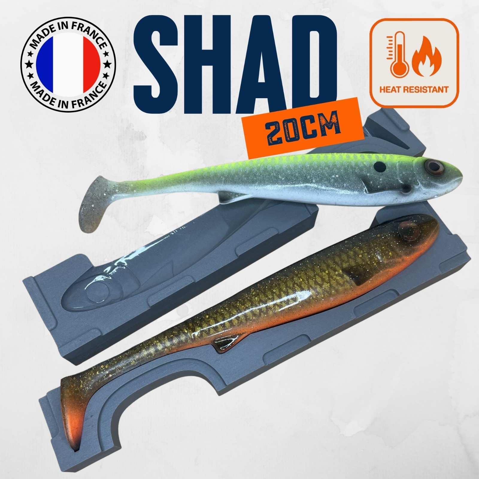 Moule Shad 20 cm pour créer vos leurres souples de pêche au gros