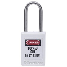 MASTER LOCK S31WHT Lockout Padlock,KD,White,1-7/8"H 6MCT3