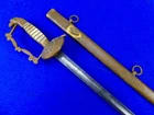 Antique US Civil War Eagle Head Engraved Officer's Sword w/ Scabbard