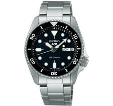 Seiko SRPK29K1 Men Seiko 5 Sports Black Dial Silver Watch