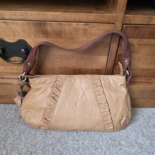 Lakeland Fine Leather Small Tan Handbag Frills Fob