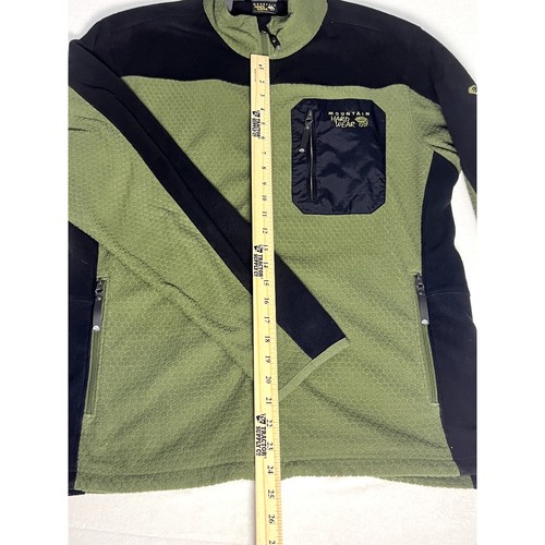 Mountain Hardwear Honeycomb Hexagon Fleece Jacket Mens Green Black Large - Picture 8 of 10