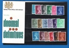 STAMPS GB-Decimal Definitives, set of 18, 1971, Presentation pack 37-**