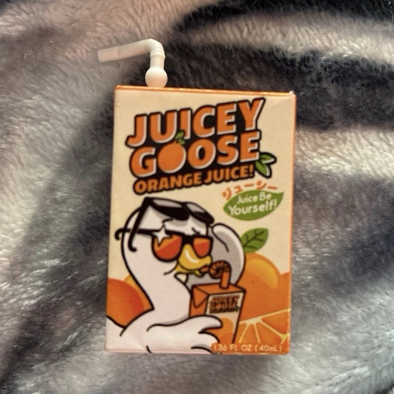 Juicy Goose Orange Juice Miniature Kawaii Collectible Toy