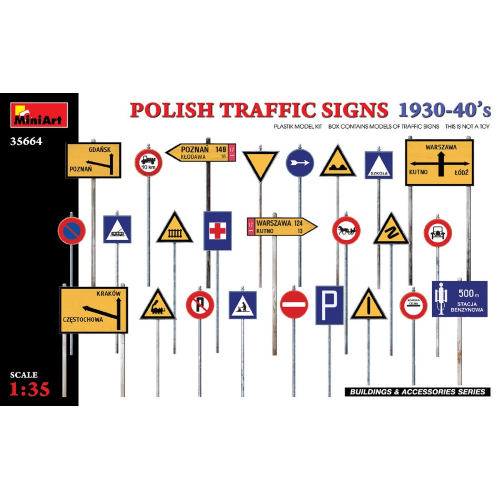 Polish Traffic Signs 1930-40S Kit 1:35 Miniart Kit Diorami -D- Neues Modell-image