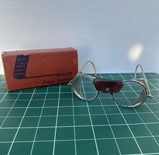 VINTAGE WILLSON SAFETY GLASSES GOGGLES AND BOX, STEAM PUNK