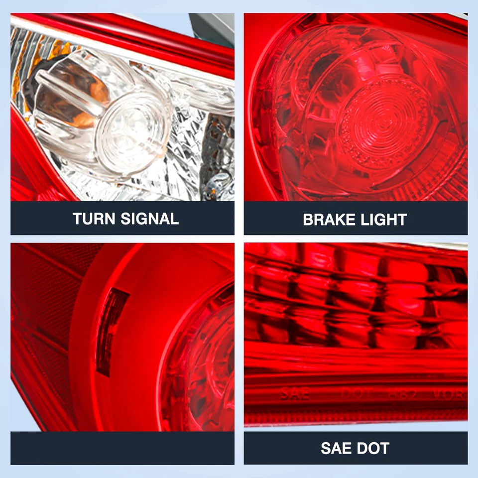 For Hyundai Sonata Tail Light Assembly 2011 2012 2013 2014 Pair Driver&Passenger - Image 3 of 4