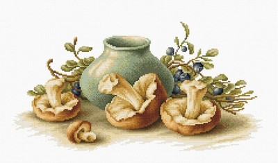 Cross Stitch Kit ''Still Life with Mushrooms'' B2247 Luca-S Unprinted Сanvas