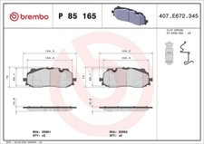P85165 Brembo Pads Fits Audi Cupra Vw 4K0698151