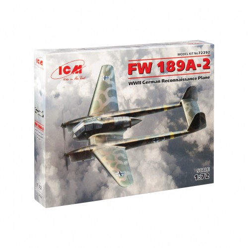 ICM - Fw 189A-2 - Wwii German Reconnaissance Plane - 1:72 - 158 Teile-image