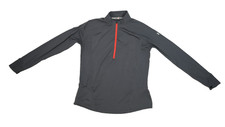 Under Armour Run Womens Gray Long Sleeve Fitted 1/2 Zip Pullover Running Shirt L