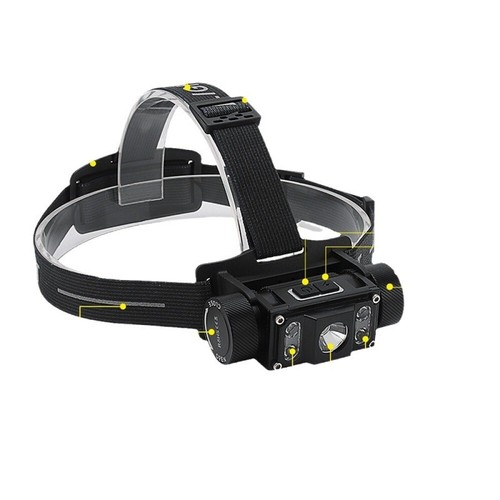 Faro LED USB TIPO C Recargable Cabeza Antorcha Lámpara Camping Luz de Trabajo IPX4 - Imagen 6 de 14