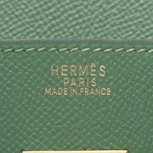 HERMES Birkin 30 Handtasche F Courchevel Leder Grün Gebraucht GHW - Bild 4 von 12