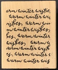 Northwoods Warm Winter Wishes Background Rubber Stamp