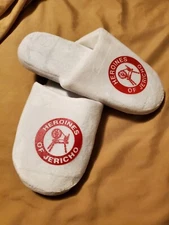OES -  White  HEROINES  OF JERICO Slippers