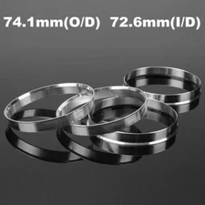 4 Hub Centric Aluminum Rings 74.1mm to 72.6mm |  Hubcentric 74 - 72.56 fits BMW