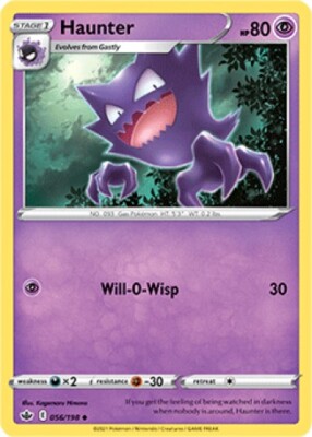 Haunter Pokemon TCG Card 056/198 | eBay
