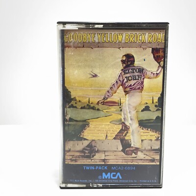 ELTON JOHN ''Goodbye Yellow Brick Road'' 1973 MCA Twin-Pack Cassette Tape Tested