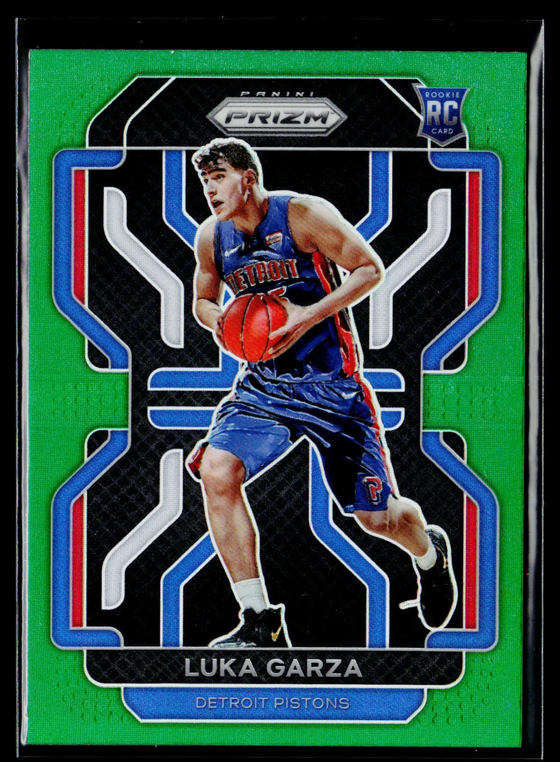 Luka Garza 2021-22 Panini Prizm Green #303 RC Detroit Pistons/Iowa Hawkeyes