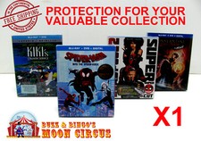 1x BLU-RAY WITH SLIPCOVER SMALL SIZE BR2 - CLEAR PLASTIC BOX PROTECTOR SLEEVE