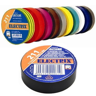 Isolierband 19mmx20m PCV 6K Klebeband Elektriker -viele Farben