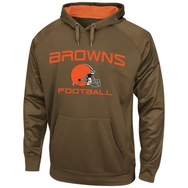 Cleveland Browns MENS Sweatshirt Pullover Hoodie Gridiron VI Brown by