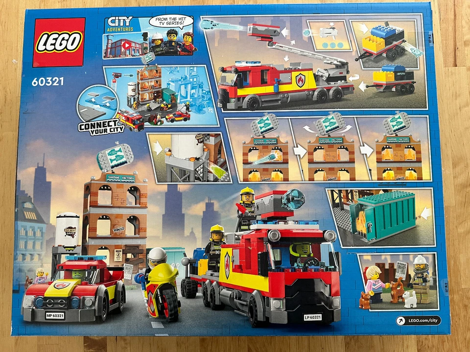 LEGO CITY: Conjunto de Brinquedo e Bombeiro Caminhão de Bombeiros #60321 NOVO NA CAIXA APOSENTADO - Imagem 4 de 4