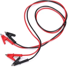 Dual Ended Crocodile Alligator Clips 15A Test Wire Cable W/Insulators Clips 2Pcs
