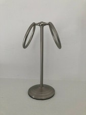 Fingertip Double Ring Towel Holder for Bathroom Vanity Countertop Brushed Nickel