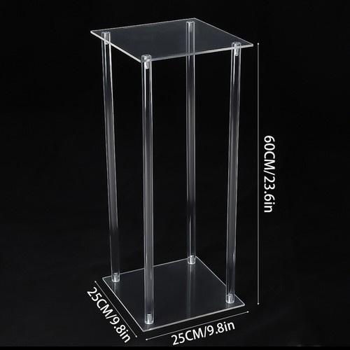 Clear Acrylic Flower Stand Pedestal Wedding Table Centerpiece Plate Top & Bottom - Picture 7 of 9