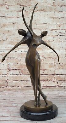 Dynamic Dance Sculpture: Signed Original by Milo, Mid Century Bronze Statue, Hot