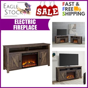 Eag Electric Fireplace For 60 Tv Console Storage Space Realistic