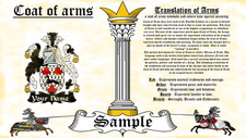 Lamaxe-Lumys COAT OF ARMS HERALDRY BLAZONRY PRINT