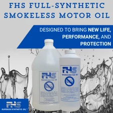 FHS Full-Synthetic Smokeless Motor Oil:Lite (SAE20)/Medium (SAE30)/Heavy (SAE40)