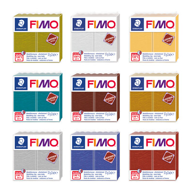 Genuine FIMO  Leather-Effect Polymer Modelling Oven Bake Clay 57g * Many Colors