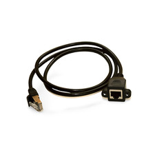 3.33ft Panel Mount Cat5e Ethernet Cable - Black