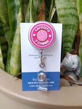Cafe And Chisme Badge Reel Holder/ ID / Clip