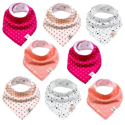 M.M.C. 8x triangle scarves baby bib drool bib cotton scarf burp cloth girls