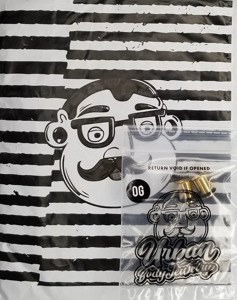 1 Par de Túneles PVD Oro Inoxidable 0g (8mm) Calibre Tapón Estirado Piercing Joyería Foto 4 de 4