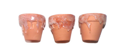 3 ct glue gun paint ready Deco Clay Pots Drainage Holes, Pots 2.5 in S2